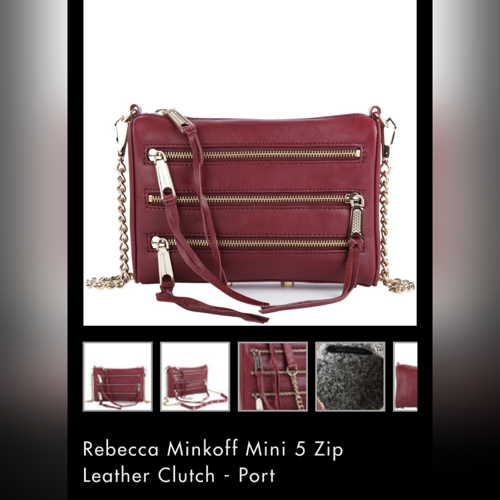 Rebecca Minkoff Burgundy Leather Cross Body Chain Strap. FINAL PRICE.